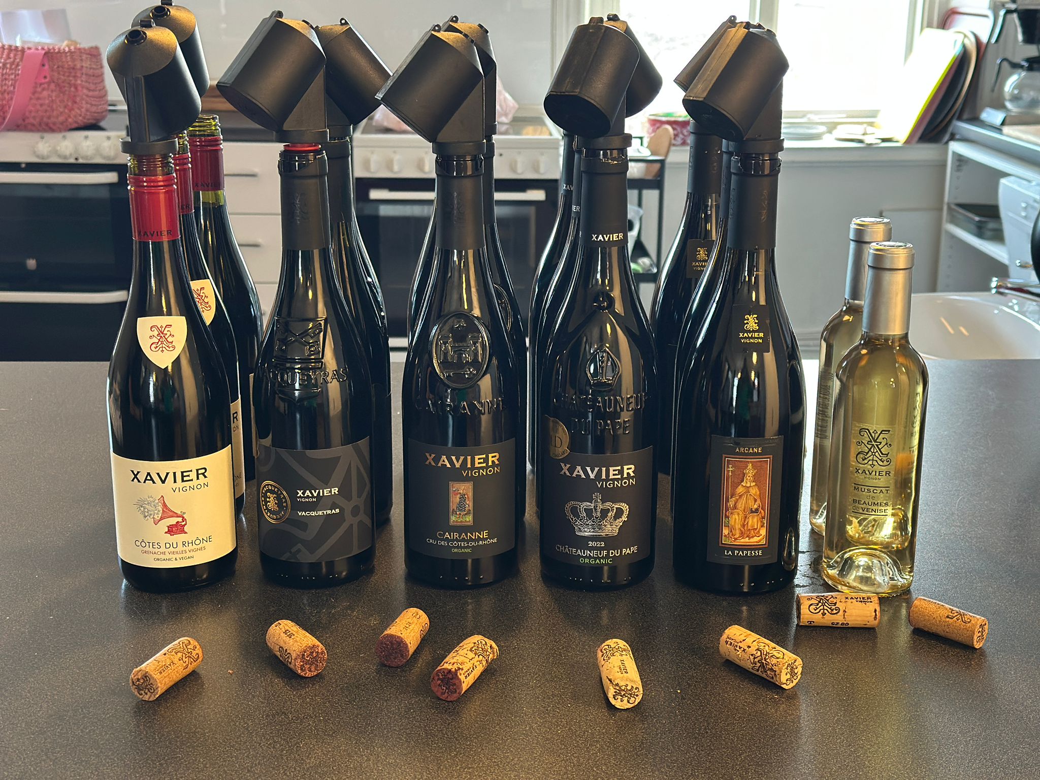 Kvällens sex viner från Xavier Vignon — Côtes-du-Rhône till Châteauneuf-du-Pape och Muscat de Beaumes-de-Venise