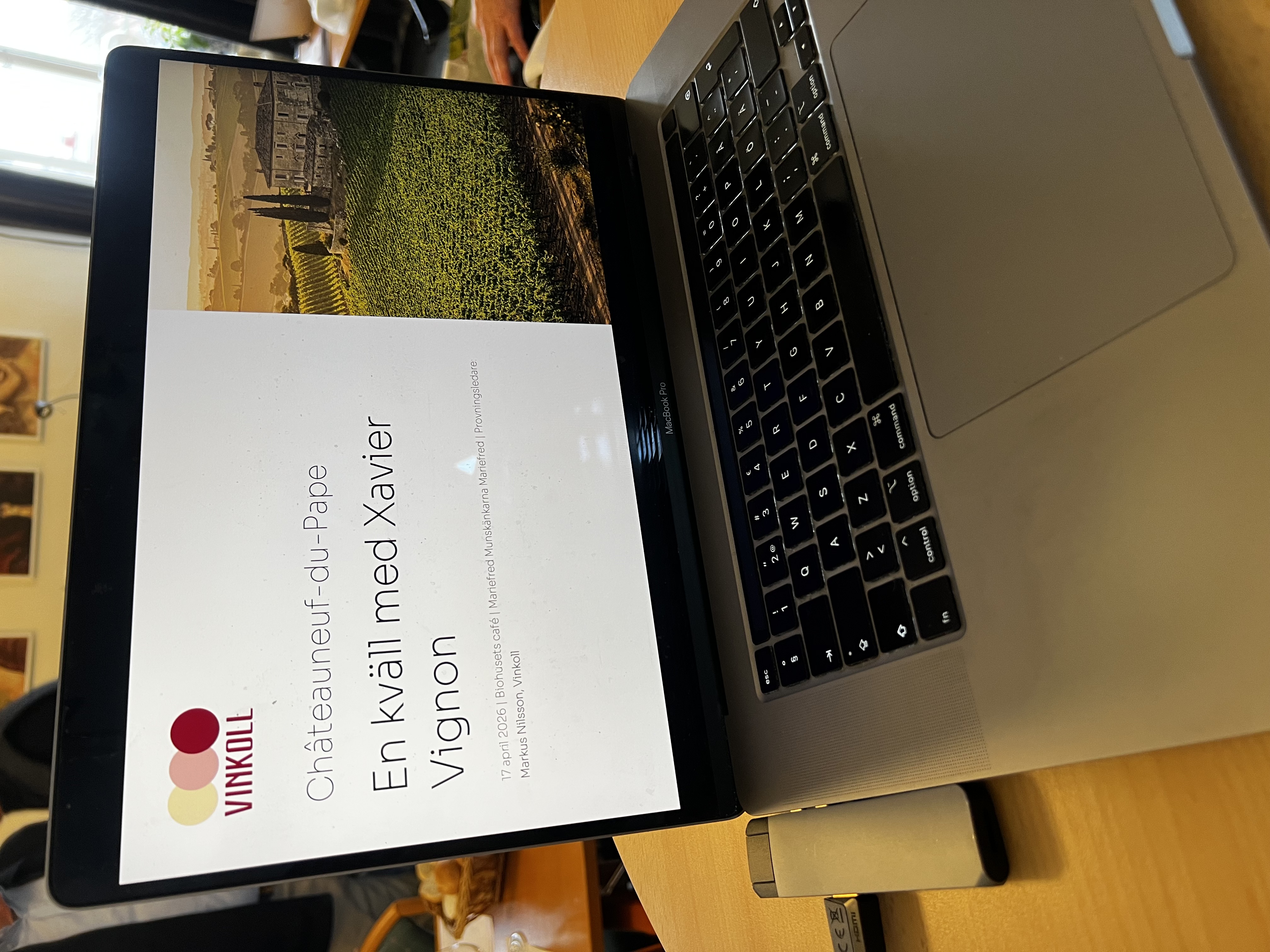 Presentationen redo — "En kväll med Xavier Vignon"